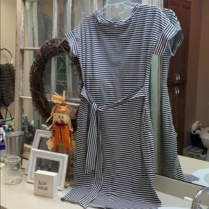 Black and white striped dress!!